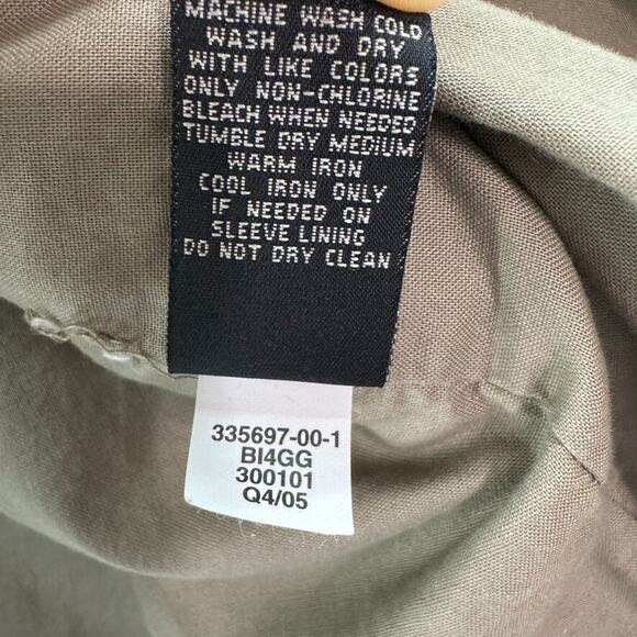 VTG Y2K Old Navy Jacket Men XXL Brown Canvas Lined Coat 2 Button Pockets - Picture 14 of 14